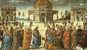Pietro Perugino Christ Delivering the Keys to St.Peter Sweden oil painting reproduction